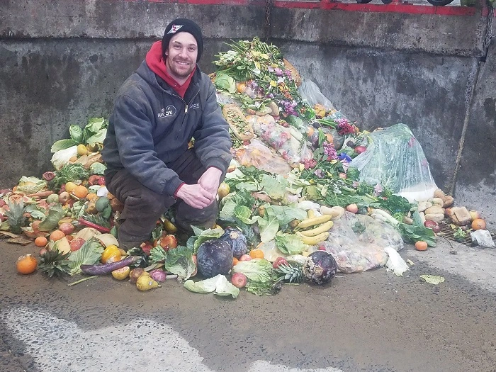Reinford with waste